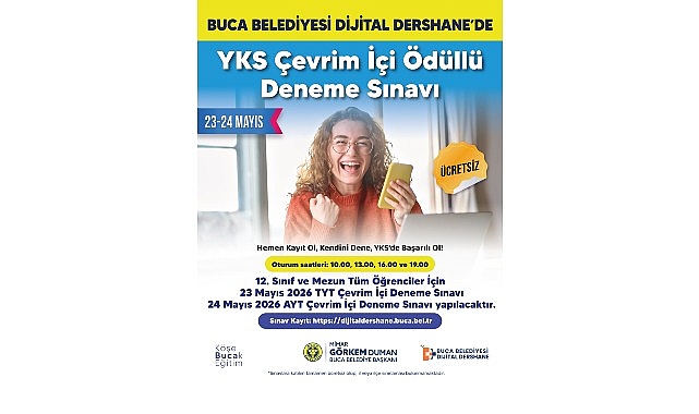 Buca Belediyesi’nden öğrencilere ücretsiz deneme sınavı desteği