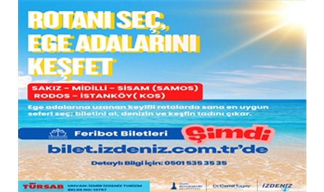 İZDENİZ’den Ege adalarına online feribot bileti kolaylığı