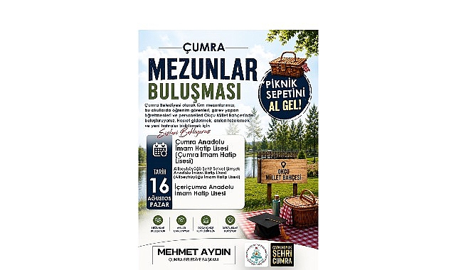 Türkiye’de ve Çumra’da Bir İlk: Çumra Mezunlar Buluşması Başlıyor
