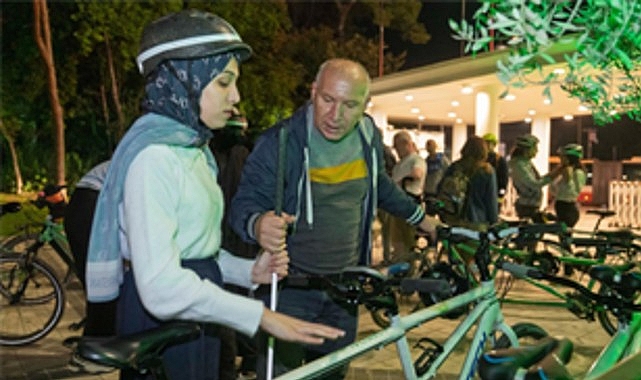Görme engelliler Kültürpark’ta pedal çevirdi